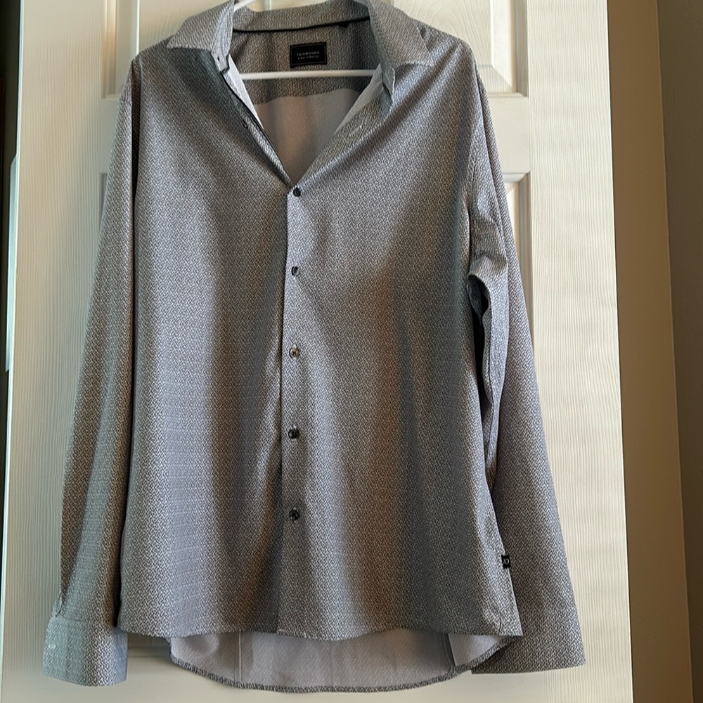 7 Diamonds 4 Way Stretch Collared Long Sleeve Shirt